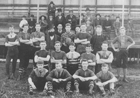 Inaugural Port Adelaide 1870 team members with 1890 players